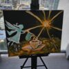 coffee fairy art painting