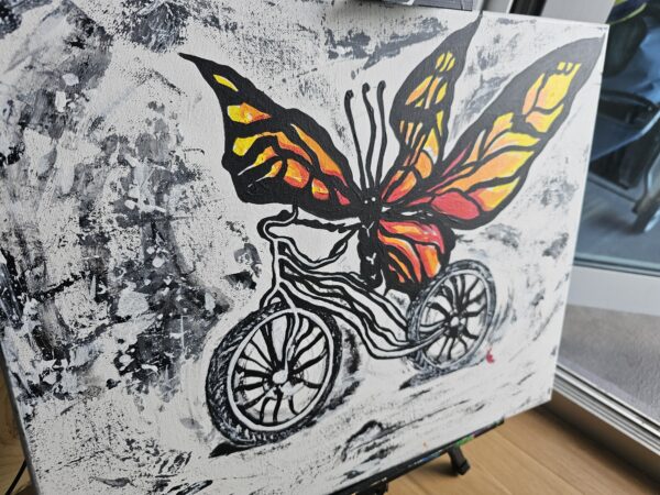 butterfly bike painting