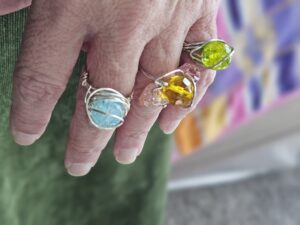 Upside Down Shiny Pink Crystal Ring