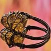 Amber Glass Shell Ring