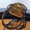 Amber Glass Shell Ring