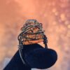Amber Glass Shell Ring