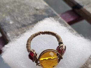 Citrine Crystal Ring