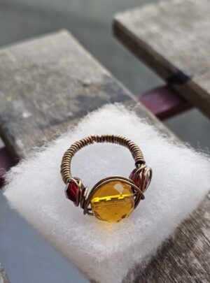 Citrine Crystal Ring