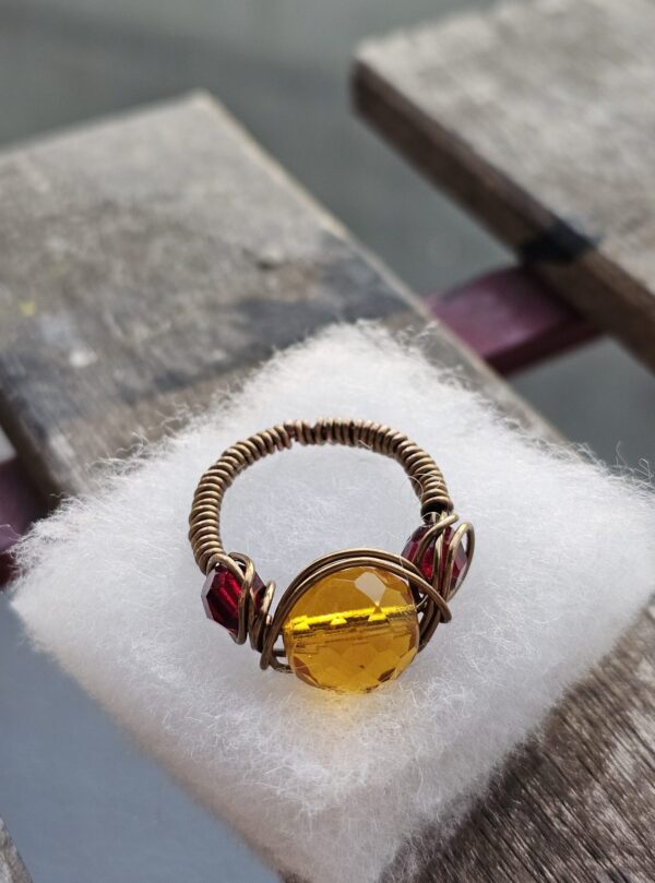 Citrine Crystal Ring