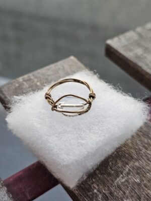 Tiny White Crystal Ring