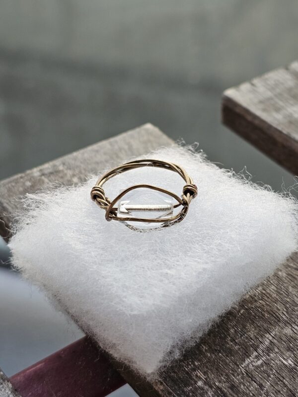 Tiny White Crystal Ring