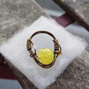 Lemon-Cloud Murano Ring