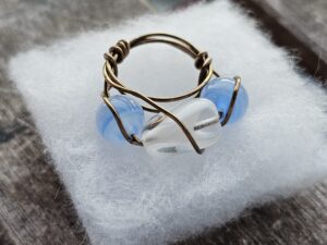 Cloud Blue Glass Ring