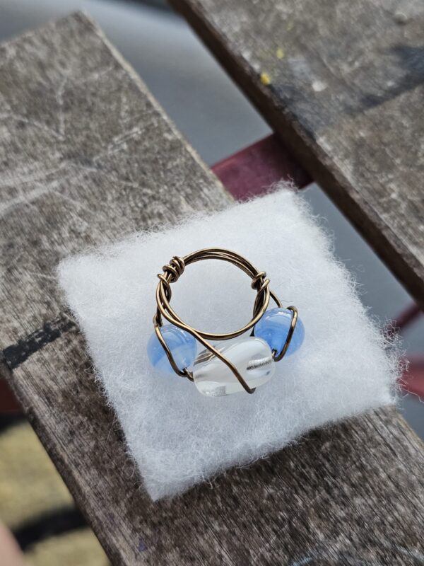 Cloud Blue Glass Ring