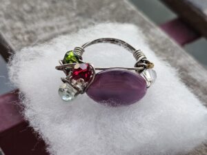 Purple Flower Petal Ring