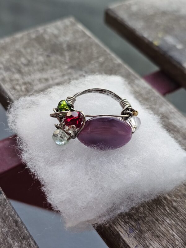 Purple Flower Petal Ring