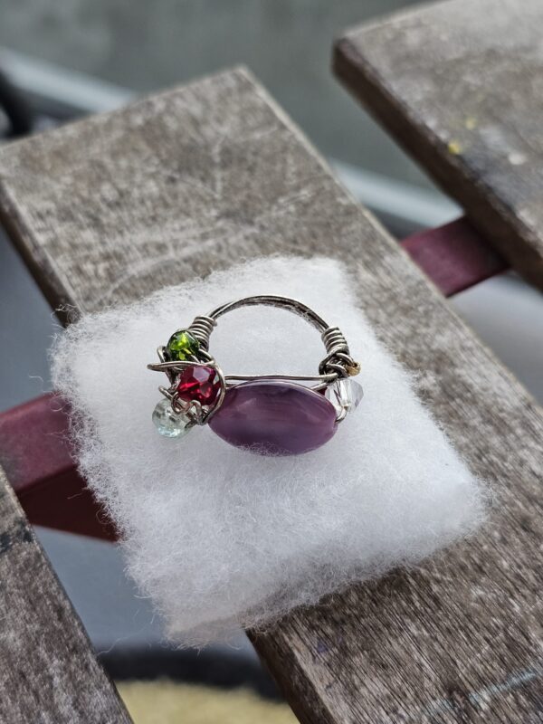 Purple Flower Petal Ring