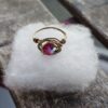 Aurora Borealis Red Crystal Ring