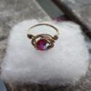 Aurora Borealis Red Crystal Ring
