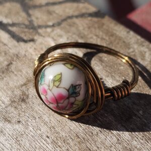 Ceramic Rose Ring