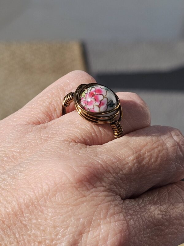 Ceramic Rose Ring
