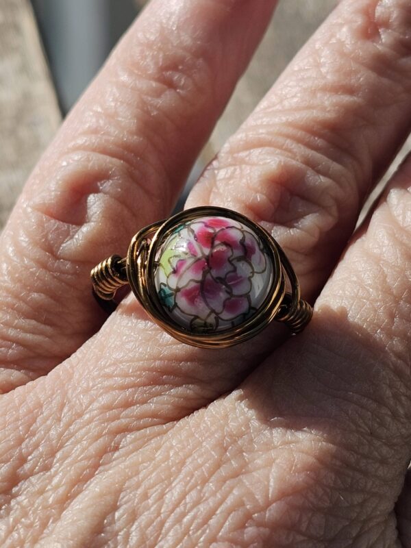 Ceramic Rose Ring