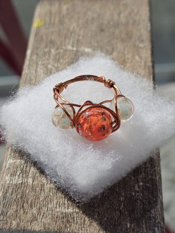 Gold Flaked Murano Ring
