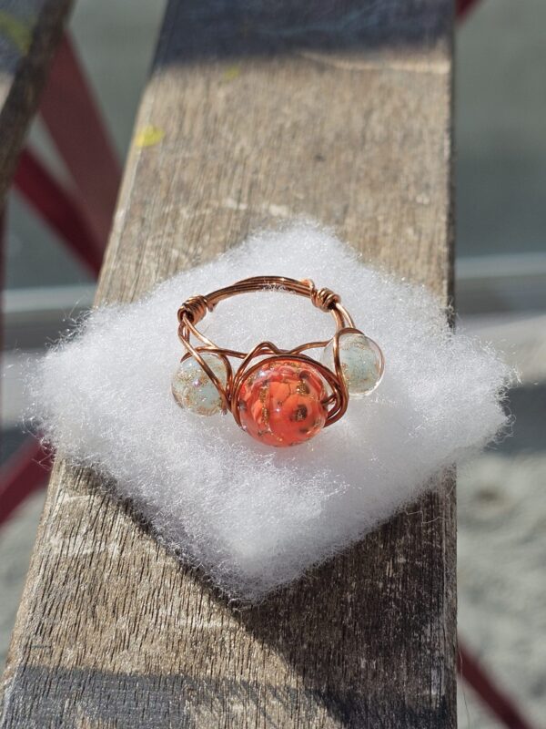 Gold Flaked Murano Ring