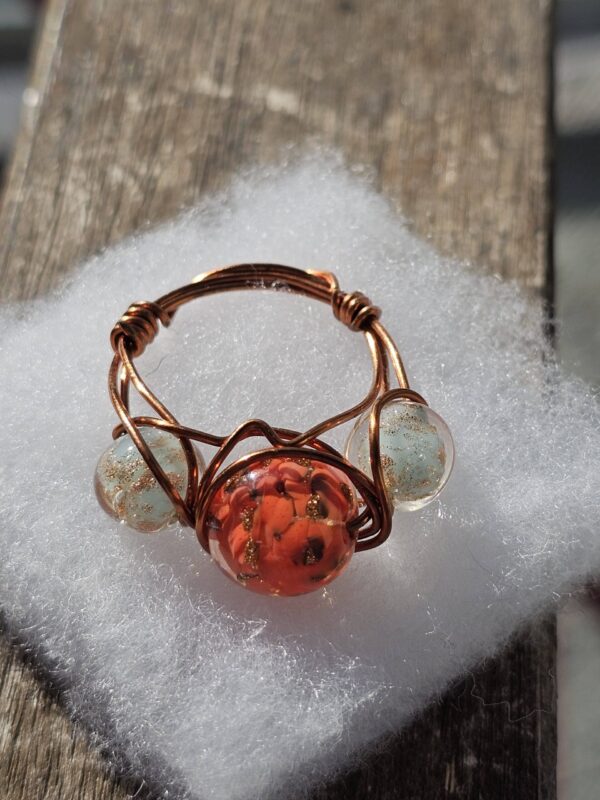 Gold Flaked Murano Ring