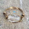 Tiny White Crystal Ring