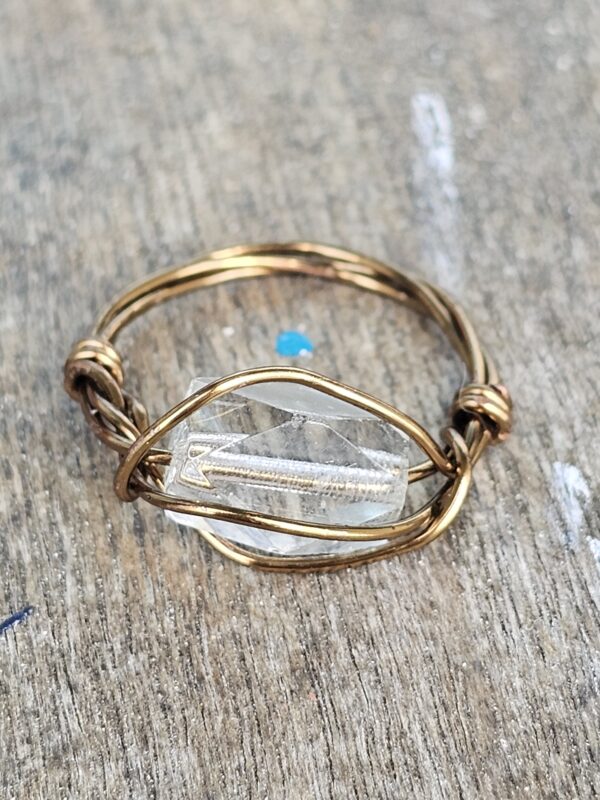 Tiny White Crystal Ring