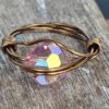 Upside Down Shiny Pink Crystal Ring