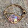 Upside Down Shiny Pink Crystal Ring