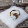 Blue Flower Ceramic Ring
