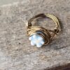 Blue Flower Ceramic Ring