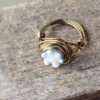 Blue Flower Ceramic Ring