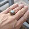 Blue Flower Ceramic Ring