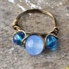 3 Blue Glass Balls