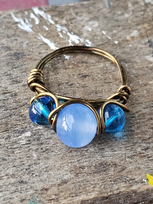 3 Blue Glass Balls