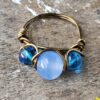 3 Blue Glass Balls
