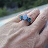 3 Blue Glass Balls