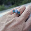 3 Blue Glass Balls
