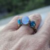 3 Blue Glass Balls