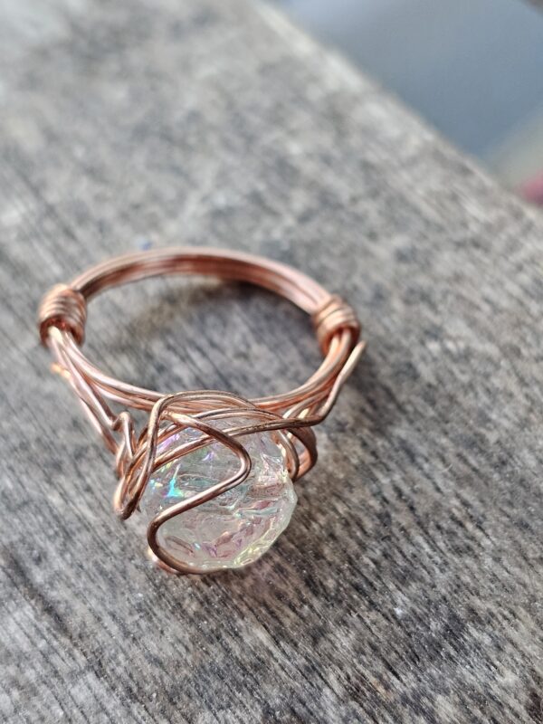 Magic Iridescent Glass Rainbow ring