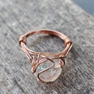 Magic Iridescent Glass Rainbow ring