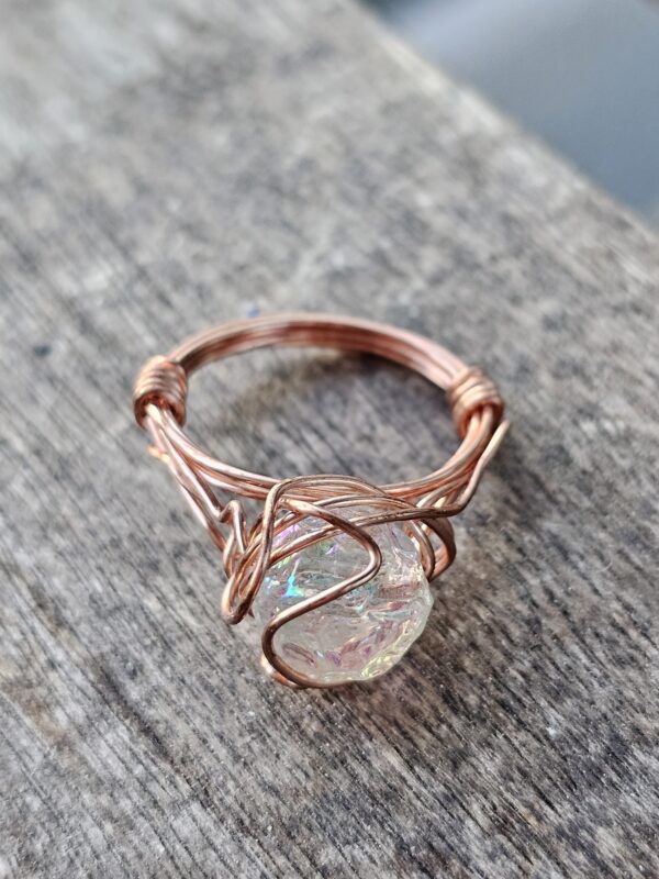 Magic Iridescent Glass Rainbow ring