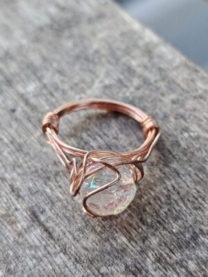 Magic Iridescent Glass Rainbow ring