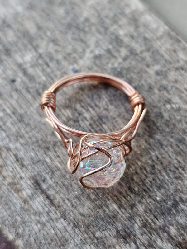 Magic Iridescent Glass Rainbow ring