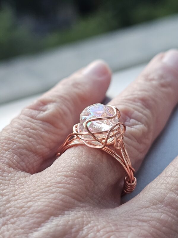 Magic Iridescent Glass Rainbow ring