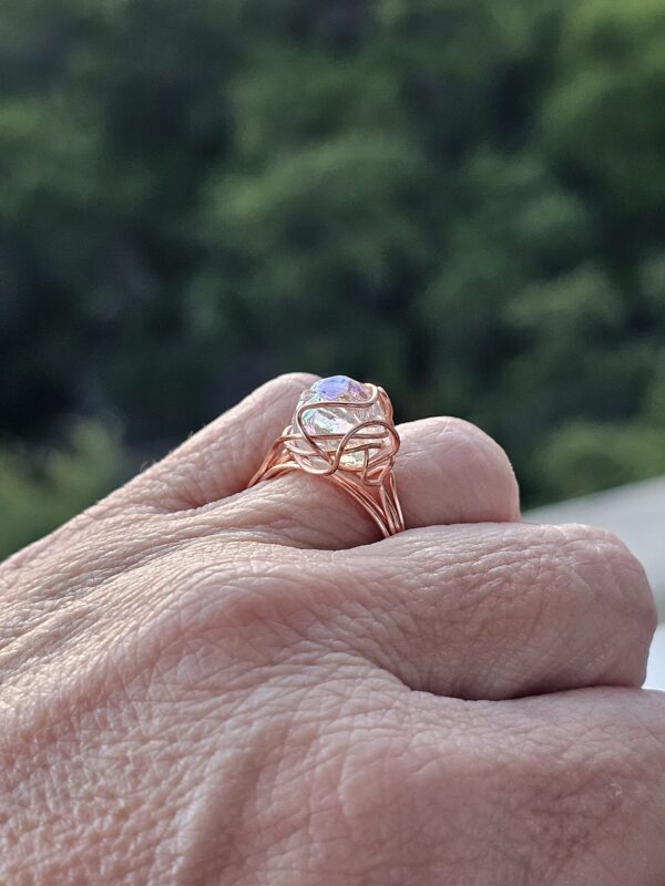 Magic Iridescent Glass Rainbow ring