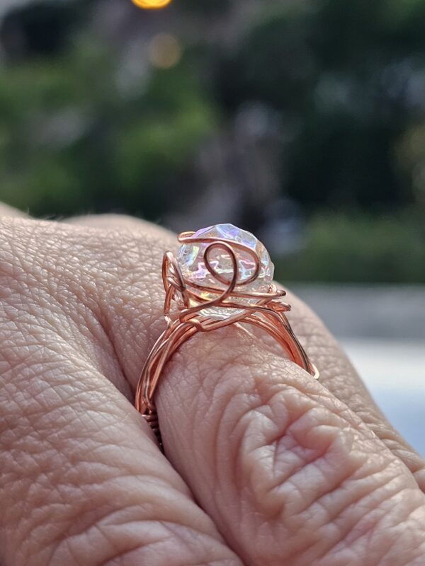 Magic Iridescent Glass Rainbow ring
