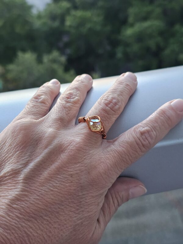 Lemon Drop Glass Ring