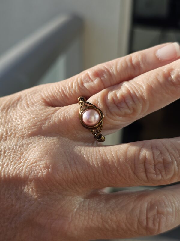 Pinkie Pearl Ring