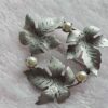 p1-100.jpg Vintage Signed 12K Gold Filled Leaf and Faux Pearl Brooch